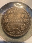 Canada 1902h 25c Twenty Five Cent Silver Coin King Edward Vii  925 Silver