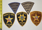 Lot Of 5 Scotland County Sheriff Nc Police Patches Laurinburg North Carolina