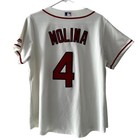 Yadier Molina St  Louis Cardinals Mlb Majestic Cool Base Youth 2xl Button Jersey