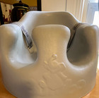 Bumbo Baby Floor Seat Booster Chair Gray With Safety Strap