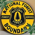 National Forest Service Vintage Aluminum Tin Metal Signs Home D  cor 8x8