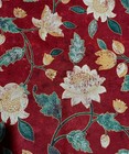 Door Draft Stopper  Cedar Filled  Draft Stopper  Red  Floral
