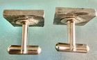 Vtg R  Tennesmed Cufflinks Sweden Pewter Modernist Mcm