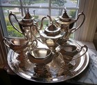 Reed   Barton  sierra  Neo Classical Full Coffee Decaf Tea Service Pot Set   7pc