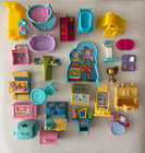 Fisher-price Sweet Streets Lot Of 4 Buildings And Play Mat