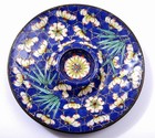 19c Chinese Canton Enamel Cloisonne Wine Tea Cup   Saucer Plum Flower