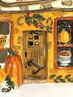 Pumpkin Spice Candle House Ceramic Blue Sky 8   t Harvest Decor Heather Goldminc