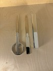 Vintage Italian Mcm Modernist Chrome Desk Set     Scissors  Stand   Letter Opener