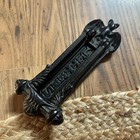  Vintage Cast Iron Door Knocker Gothic Bat Wing Architectural Salvage Black