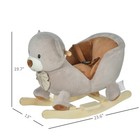 Bear-shaped Kids Rocking Horse With Sound For 18-36 Months  Gray