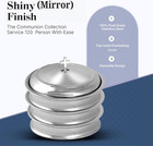 Stackable Stainless Steel Communion Tray Set With Cover - 3 Trays   40 Holes