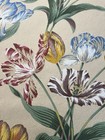 Floral Polished Cotton Print Multicolored Fabric Tulip Sprays New Philip Jacobs 