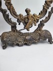Vintage Vanity Or Hanging Mirror Gold Color Cherubs Seashell Hong Kong Plastic