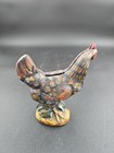 Vintage Antique Cast Iron  Chicken   Rooster Bank Rustic  Original Paint  