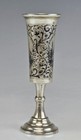 Large Early 19c Russian Silver Niello Flute Cup