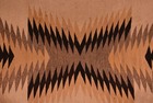 Antique Large Navajo Rug Native American Indian Eye Dazzler Weaving 61x30 Vtg