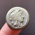 Extremely Rare Ancient Roman Bronze Denarius Coin Of Julius Caesar Authentic
