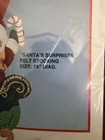 Vintage 1990s Bucilla Christmas Felt Stocking Kit  82729 Santa s Surprises New