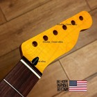 12    Radius Flame Maple Rosewood Stainless Fret Tele Neck Nitro Ft Warmoth Ftrh