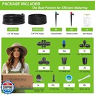 Yewhick 243ft Drip Irrigation Kit  Drip Irrigation System With 1 2   Hose1 4 