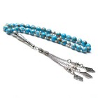 Natural Gemstone Stone  Muslim Prayer Rosary 33 Beads Tasbih  misbaha  155-33