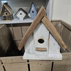 Wooden Bluebird Birdhouse     Outdoor Garden Nesting Box With Rear Cleanout Door