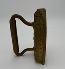 Antique Goldtone Iron Doorstop Heavy Rustic