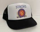 Vintage Strohs Beer Hat Trucker Hat Snapback Black Party Cap Summer Cap