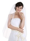 1t 1 Tier Hemmed Pencil Edge Veil For Bridal Shower Bachelorette Wedding Party