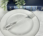 Rose Point Sterling Wallace Dinner Fork Flatware Vintage No Mono Silverware - 1