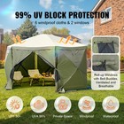 Pop Up Gazebo Tent 6 Sided Camping Canopy Sun Shelter Shade Green 12 12
