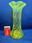 Uranium Glass Vaseline Opal Vase Hand Blown Victorian English