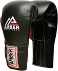 Amber Mfg Professional Hook And Loop Leather Training Boxing Gloves