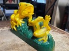 Vintage Royal Tot Mfg Co Brooklyn Ny Mechanical Double Frog Bank Hard Plastic