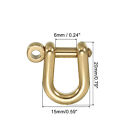 D-ring Shackle  3pcs 6mm Inside Width Solid Brass U Shape Small Shackles