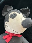 1930 s Cloth Rag Doll Mickey Mouse 16  Black Red White Vintage Disney 