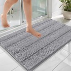 Thick Bathroom Rugs 36x24  Extra Soft Absorbent 36  X 24  Rectangular Grey