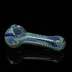Handmade Green Color Changing Weave Smoking Bowl Glass Pipe 3 5  - Us Seller