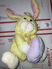 Vintage Fisher Price Puffalump Yellow Bunny Rabbit Easter Egg Plush Read