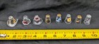 Vintage Hand Blown Clear Glass Thimbles Scalloped Edges  Floral Design Set Of 8