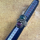 Extremely Rare Ancient Roman Bronze Ring Multicolor Stone Old Antique Artifact