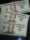 Lot Of 4-new Uncirculated Sequential Twenty Dollar  20 Bills-series 2017a   120