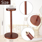 2 Pieces Brown Hat Display Stand Rustic Wood Rack Holder Wooden