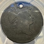 1795 Liberty Cap Half Cent Lettered Edge Pcgs G Details Holed Rare Early Copper