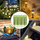 Rechargeable Solar Aa Batteries 1000mah Ni-mh 1 2v For Outdoor Lights 12 Pack