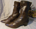 Antique Lady s Shoes With Lace Hook Victorian Era Display  1800 s