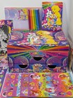 Vintage Lisa Frank Rainbow Matinee Jewelry Stationary Puppy Kitty 3-drawer Box