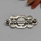 Vintage 925 Sterling Silver Art Deco Marcasite Brooch Pin