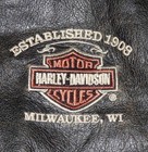 Vintage Harley-davidson Established 1903 Brown Leather Jacket Women s Xl