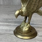 Vintage Solid Brass American Bald Eagle Statue Sculpture 7    Figurine Mcm Decor